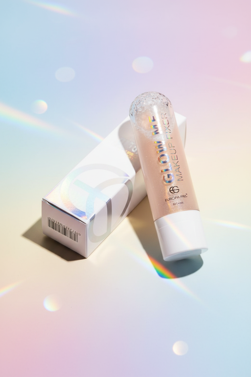 Bella Keen Glow Me Makeup Fixer – Holographic Editorial Studio Shot