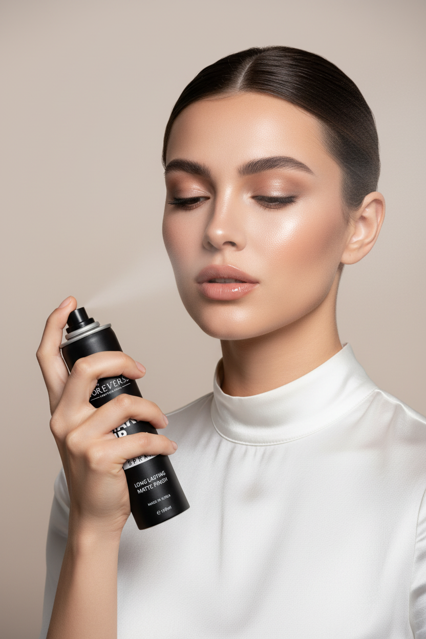 Forever52 Make Up Fixer Spray – Model Shot