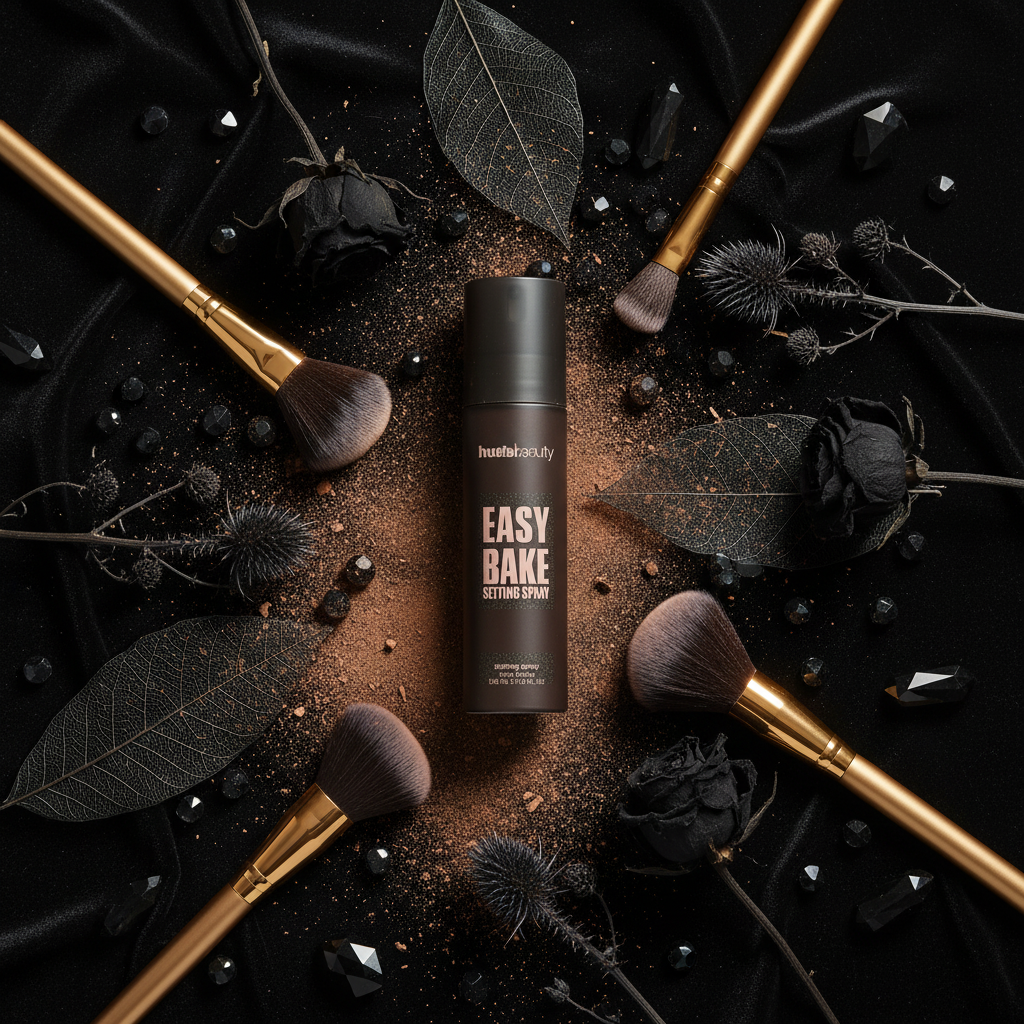 Huda Beauty Easy Bake Dark Flat Lay