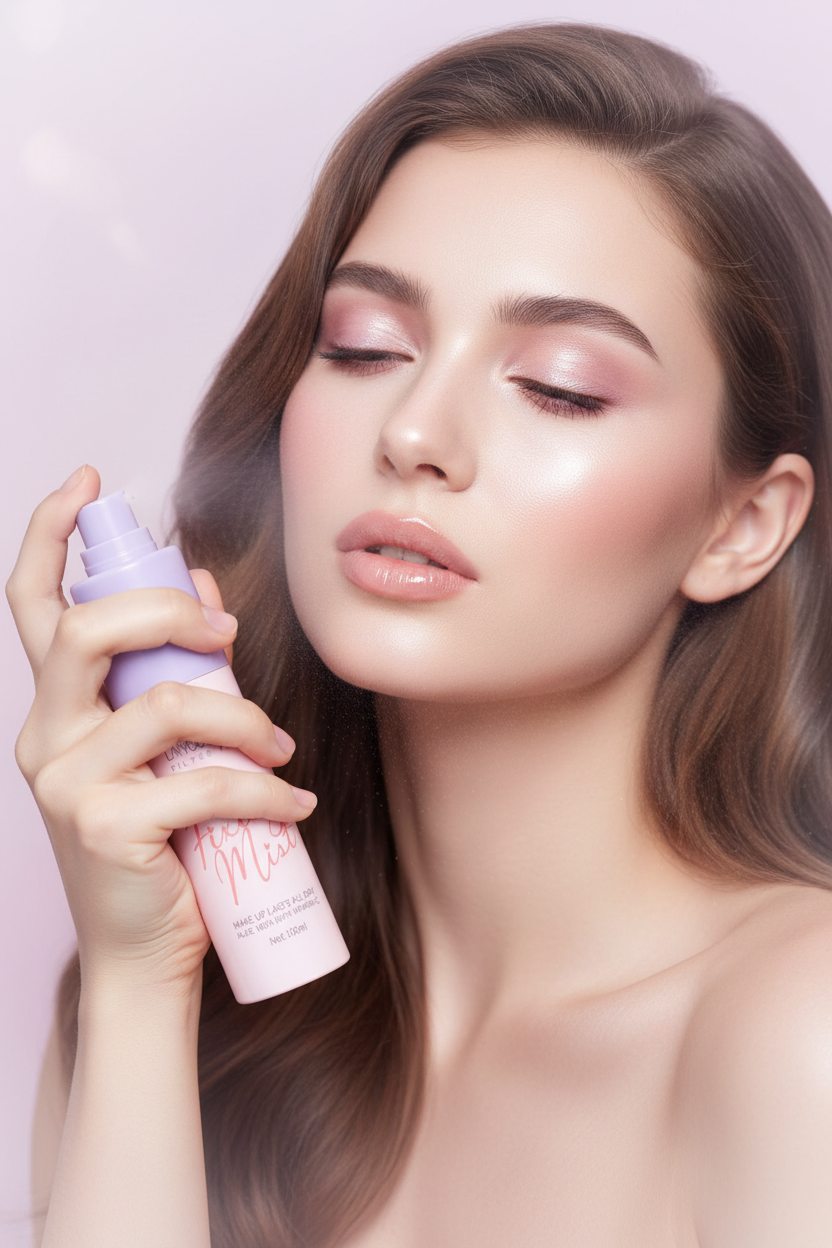 Lakyou Beauty Filter Face Fixing Mist – Model Shot