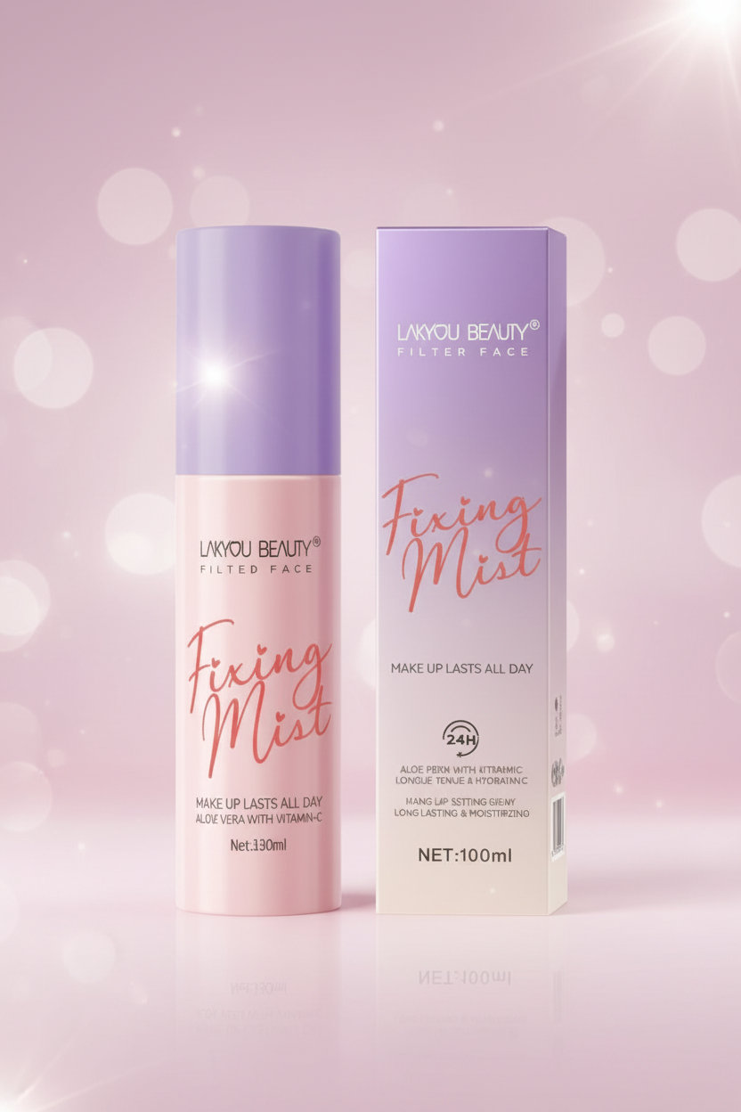 Lakyou Beauty Filter Face Fixing Mist – Pastel Editorial Studio Shot