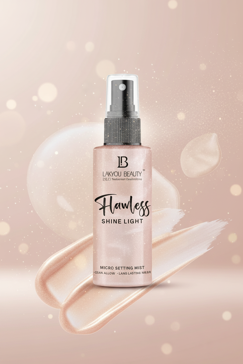 Lakyou Beauty Flawless Shine Mist – Pink Editorial Studio Shot