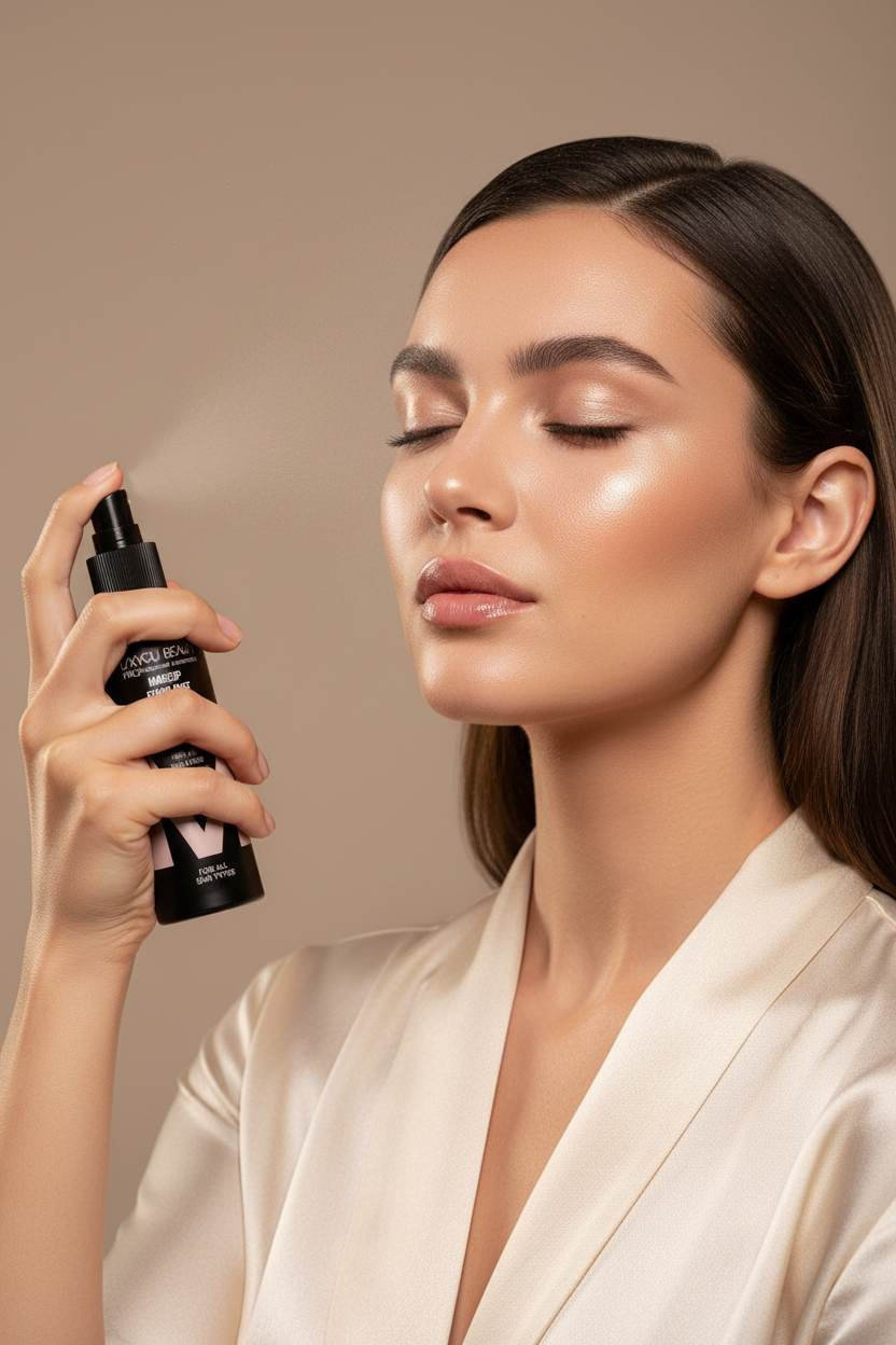Lakyou Beauty Makeup Fixing Mist – Model Shot