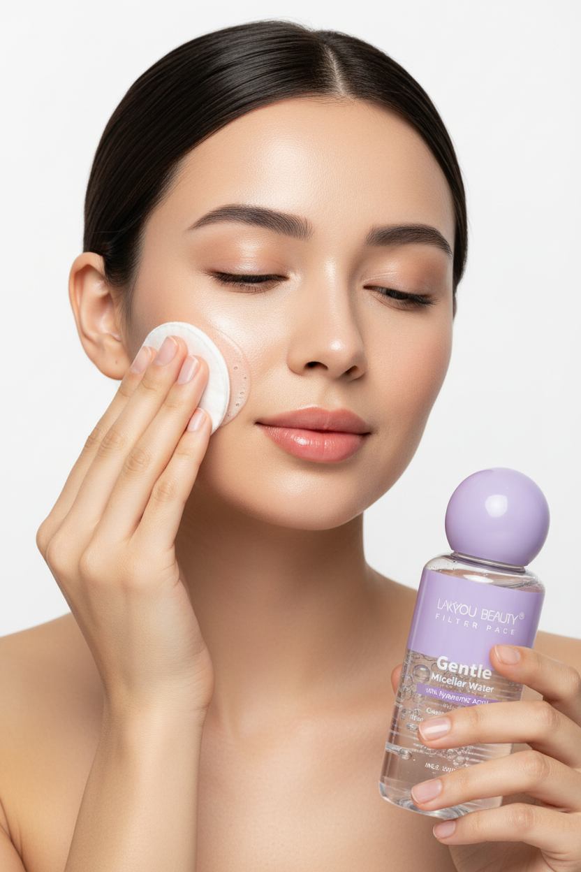Lakyou Micellar Water Model Shot