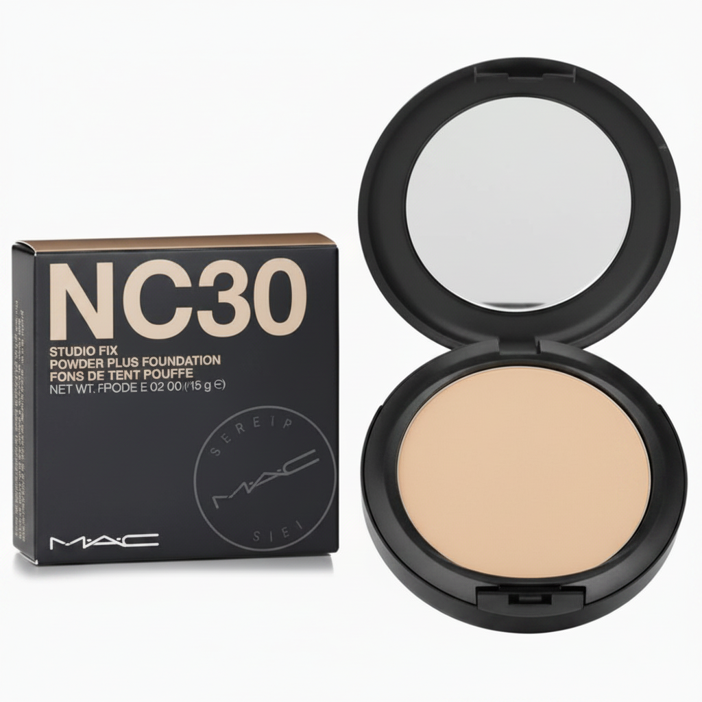 MAC Studio Fix Powder Plus Foundation NC30 – White Background Studio Shot