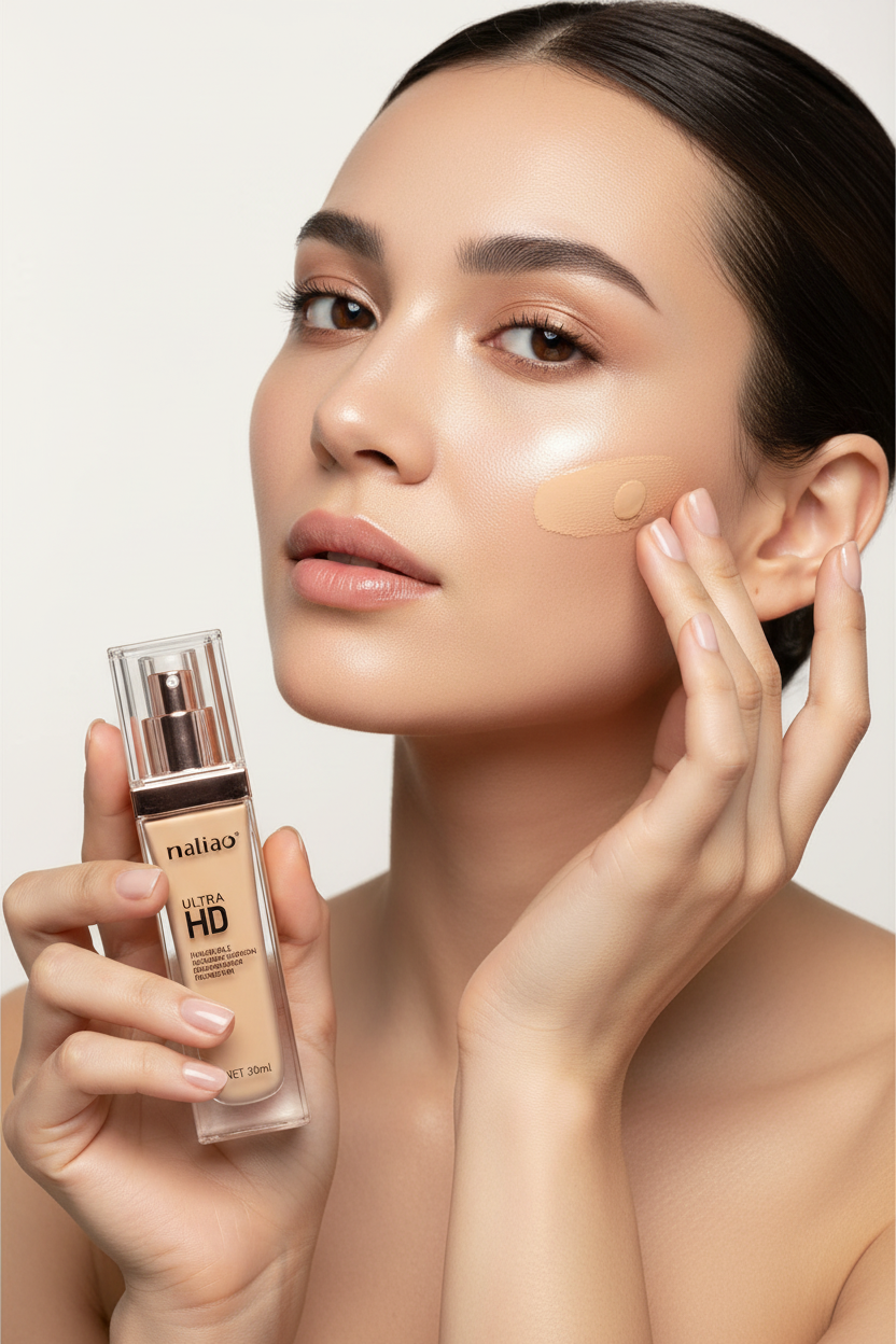 Model using Maliao Ultra HD Invisible Foundation