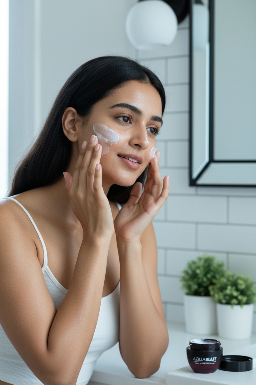 Model Using Moisturizer