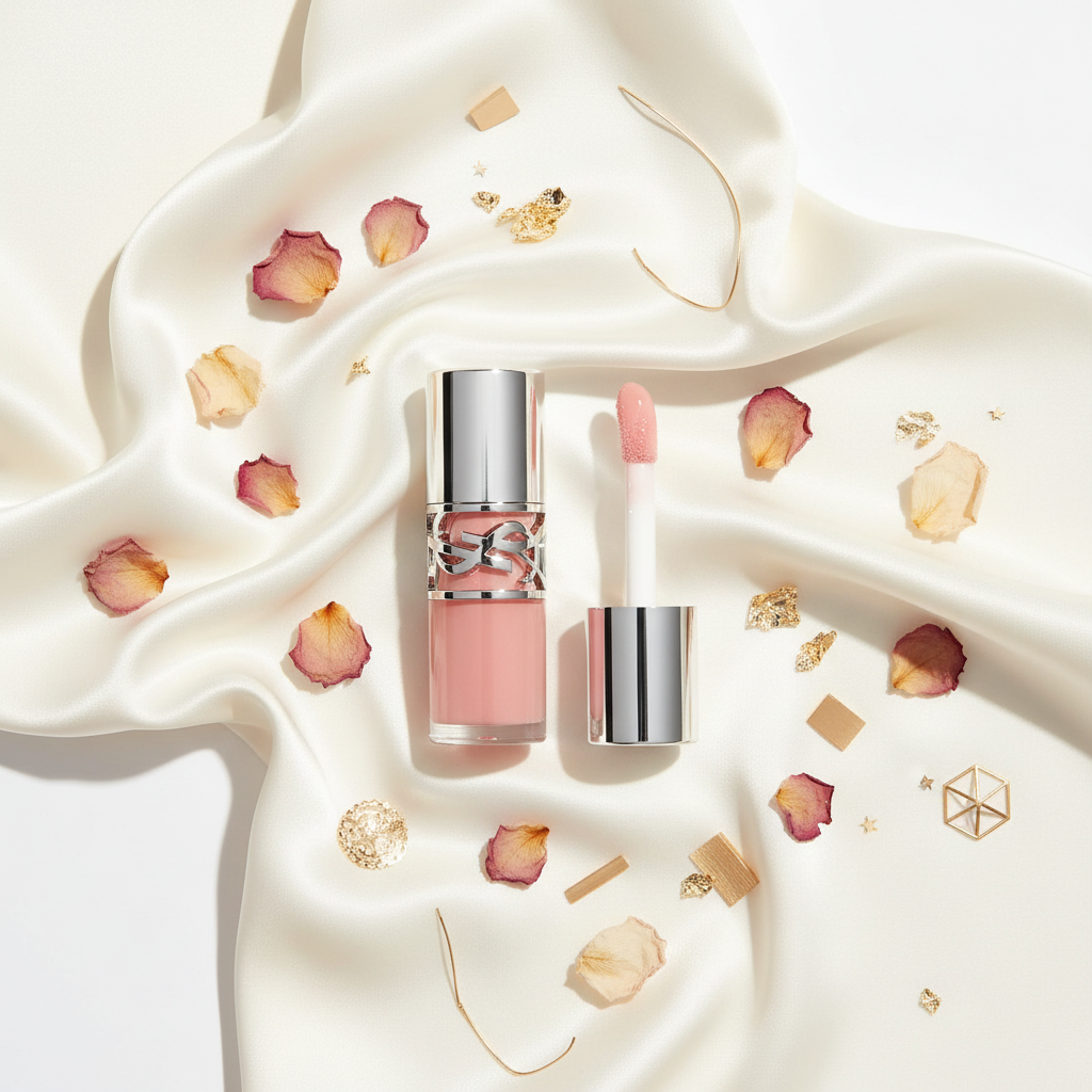 YSL Lip Gloss - Ivory Silk Flat Lay